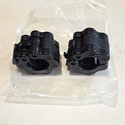 Black plastic olympic barbell - black,