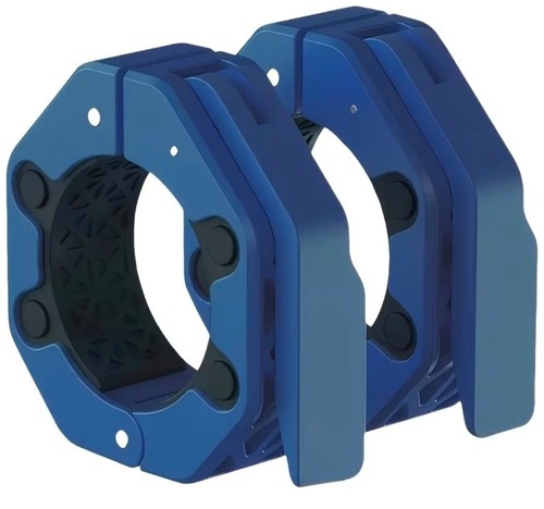 Blue olympic barbell clips - barbell,